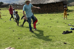 Jake trying to keep up with the kids.