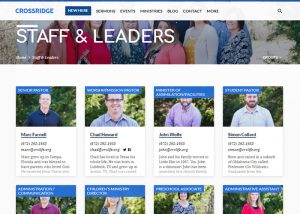 CrossRidge Staff and Leaders Directory