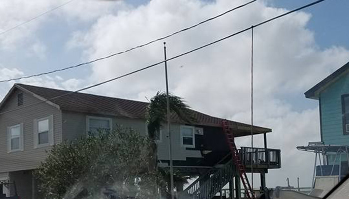 House damaged after Hurricane Harvey